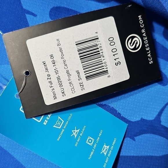 Scales Camouflage Blue Full Zip Jacket Size Small NWT - Picture 5 of 8